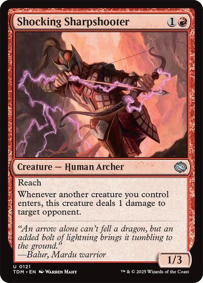 Shocking Sharpshooter (Tarkir: Dragonstorm) Light Play