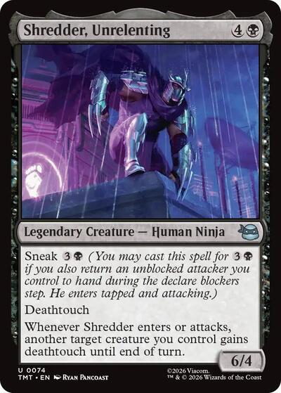 Shredder, Unrelenting (Teenage Mutant Ninja Turtles) Medium Play Foil