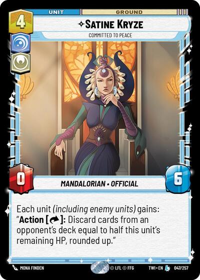 Satine Kryze Committed to Peace (Twilight of the Republic) Near Mint Foil