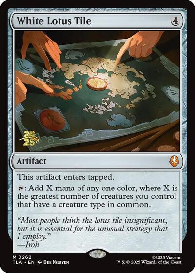 White Lotus Tile (Promos: Prerelease Cards) Light Play Foil