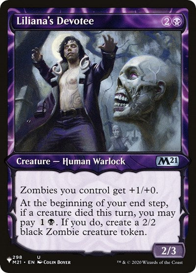 Liliana's Devotee (Showcase) (The List) Light Play