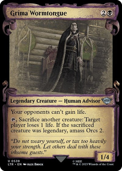Grima Wormtongue (Showcase Scrolls) (Universes Beyond: The Lord of the Rings: Tales of Middle-earth) Near Mint Foil