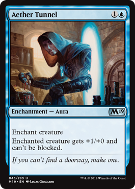 Aether Tunnel (Magic 2019 Core Set) Light Play Foil