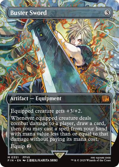 Buster Sword (Borderless) (Universes Beyond: FINAL FANTASY) Near Mint Foil