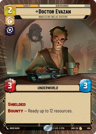 Doctor Evazan Wanted on Twelve Systems (Hyperspace) (Shadows of the Galaxy) Near Mint Foil