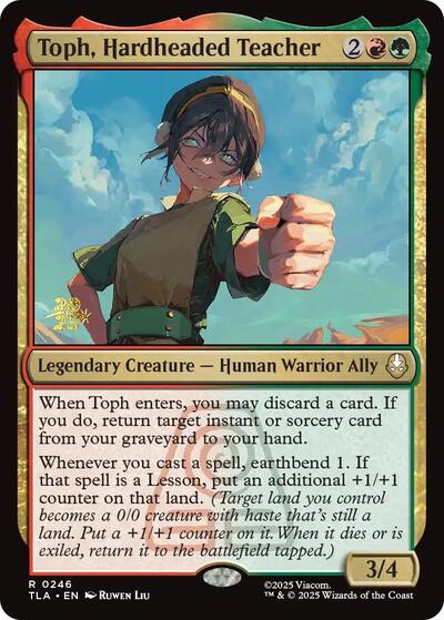 Toph, Hardheaded Teacher (Promos: Prerelease Cards) Light Play Foil