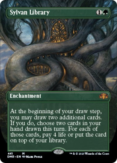 Sylvan Library (Borderless) (Dominaria Remastered) Near Mint