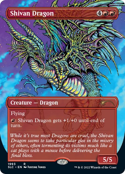 Shivan Dragon (Borderless) (Secret Lair: 30th Anniversary Countdown Kit) Near Mint Foil