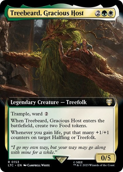 Treebeard, Gracious Host (Extended Art) (Commander: The Lord of the Rings: Tales of Middle-earth) Light Play