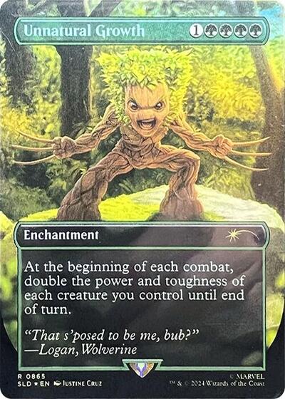 Unnatural Growth (Rainbow Foil) (Secret Lair) Light Play Foil