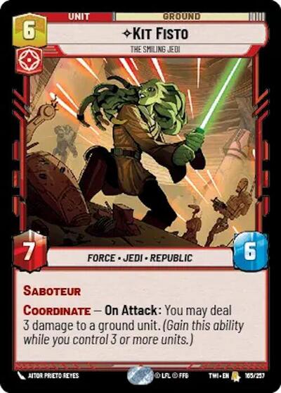 Kit Fisto The Smiling Jedi (Twilight of the Republic) Near Mint Foil