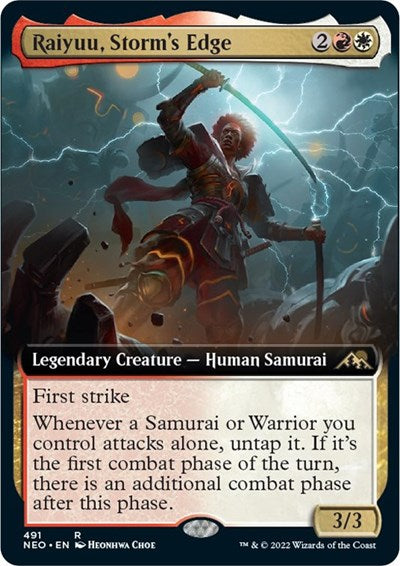 Raiyuu, Storm's Edge (Extended Art) (Kamigawa: Neon Dynasty) Medium Play Foil
