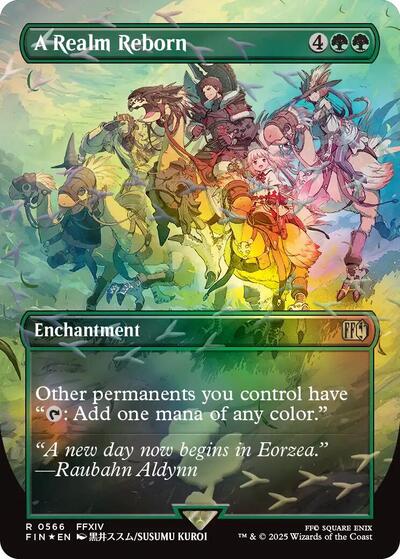 A Realm Reborn (Borderless) (Chocobo Track Foil) (Universes Beyond: FINAL FANTASY) Near Mint Foil