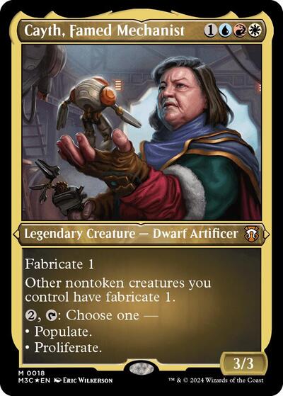 Cayth, Famed Mechanist (Foil Etched) (Commander: Modern Horizons 3) Light Play Foil