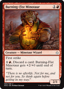 Burning-Fist Minotaur (Hour of Devastation) Light Play Foil