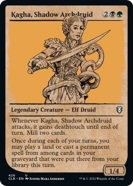 Kagha, Shadow Archdruid (Showcase) (Commander Legends: Battle for Baldur's Gate) Light Play
