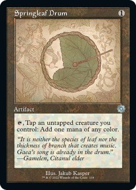 Springleaf Drum (Schematic) (The Brothers' War: Retro Frame Artifacts) Light Play Foil