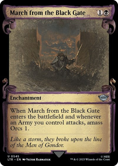 March from the Black Gate (Showcase Scrolls) (Universes Beyond: The Lord of the Rings: Tales of Middle-earth) Near Mint Foil