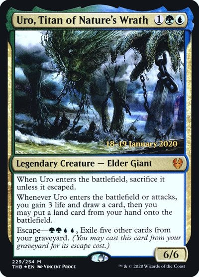 Uro, Titan of Nature's Wrath (Promos: Prerelease Cards) Light Play Foil
