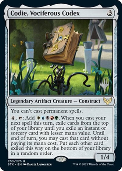 Codie, Vociferous Codex (Promo Pack: Strixhaven) Light Play Foil
