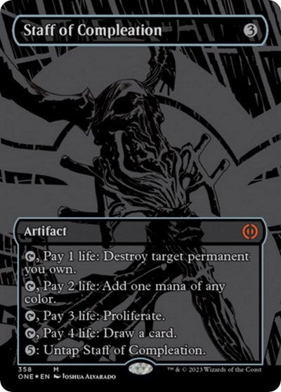 Staff of Compleation (Oil Slick Raised Foil) (Phyrexia: All Will Be One) Near Mint Foil
