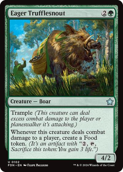 Eager Trufflesnout (Foundations) Light Play Foil