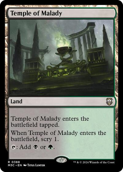Temple of Malady (Ripple Foil) (Commander: Modern Horizons 3) Near Mint Foil