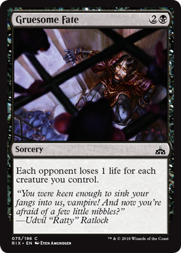 Gruesome Fate (Rivals of Ixalan) Light Play Foil