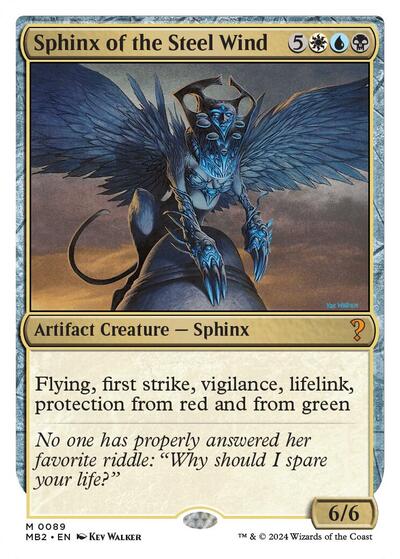 Sphinx of the Steel Wind (White Border) (Mystery Booster 2) Near Mint