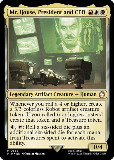 Mr. House, President and CEO (Surge Foil) (Universes Beyond: Fallout) Near Mint Foil