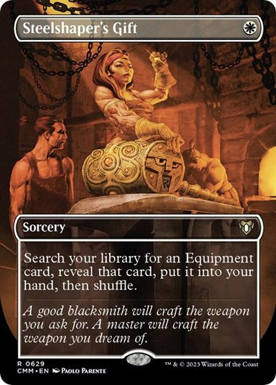 Steelshaper's Gift (Borderless) (Commander Masters) Light Play Foil