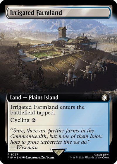 Irrigated Farmland (Extended Art) (Surge Foil) (Universes Beyond: Fallout) Light Play Foil