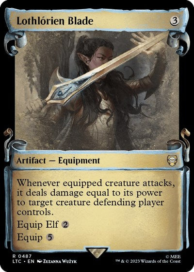 Lothlorien Blade (Showcase Scrolls) (Commander: The Lord of the Rings: Tales of Middle-earth) Near Mint Foil