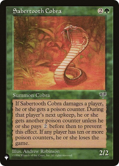 Sabertooth Cobra (The List) Light Play
