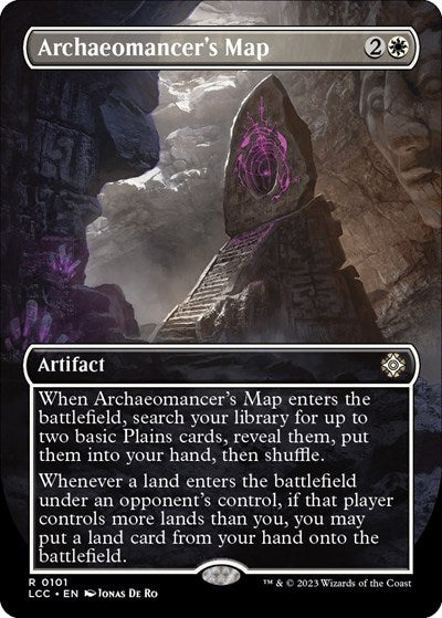 Archaeomancer's Map (Borderless) (Commander: The Lost Caverns of Ixalan) Light Play Foil