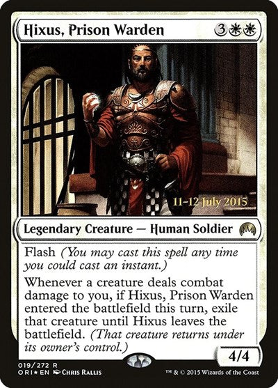 Hixus, Prison Warden (Promos: Prerelease Cards) Light Play Foil
