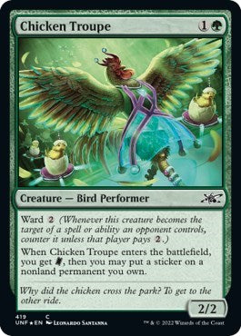 Chicken Troupe (Galaxy Foil) (Unfinity) Near Mint Foil