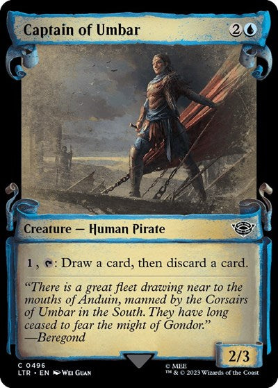Captain of Umbar (Showcase Scrolls) (Universes Beyond: The Lord of the Rings: Tales of Middle-earth) Light Play Foil