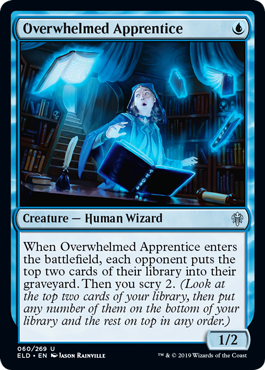 Overwhelmed Apprentice (Throne of Eldraine) Medium Play Foil