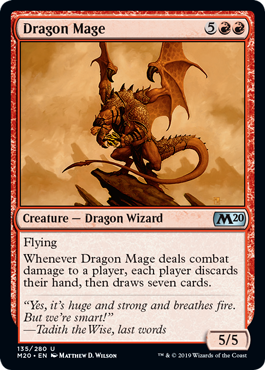 Dragon Mage (Magic 2020 Core Set) Medium Play Foil