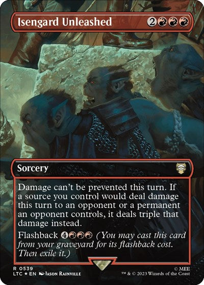 Isengard Unleashed (Borderless) (Surge Foil) (Commander: The Lord of the Rings: Tales of Middle-earth) Near Mint Foil