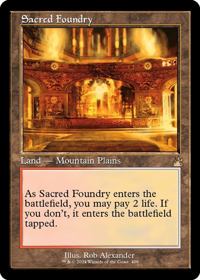 Sacred Foundry (Retro Frame) (Ravnica Remastered) Near Mint Foil