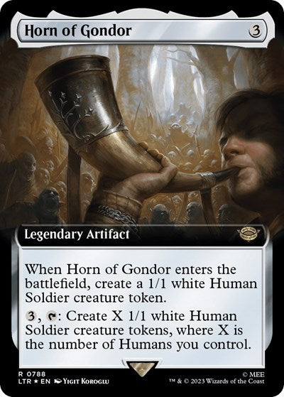 Horn of Gondor (Extended Art) (Surge Foil) (Universes Beyond: The Lord of the Rings: Tales of Middle-earth) Near Mint Foil