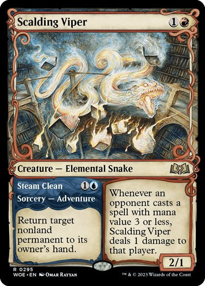 Scalding Viper (Showcase) (Wilds of Eldraine) Light Play