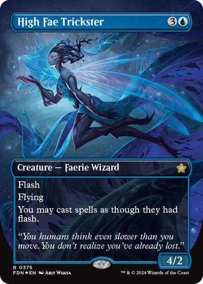 High Fae Trickster (Borderless) (Mana Foil) (Foundations) Light Play Foil