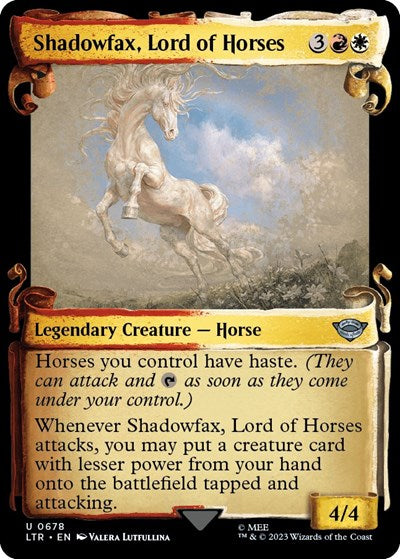 Shadowfax, Lord of Horses (Showcase Scrolls) (Universes Beyond: The Lord of the Rings: Tales of Middle-earth) Light Play Foil