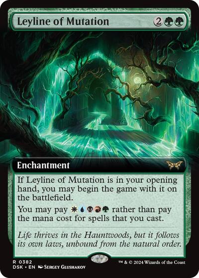 Leyline of Mutation (Extended Art) (Duskmourn: House of Horror) Medium Play Foil