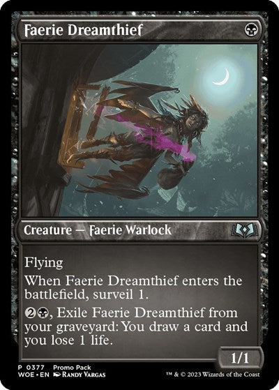 Faerie Dreamthief (Promo Pack: Wilds of Eldraine) Light Play Foil