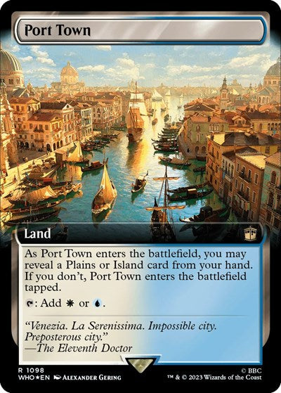 Port Town (Extended Art) (Surge Foil) (Universes Beyond: Doctor Who) Near Mint Foil