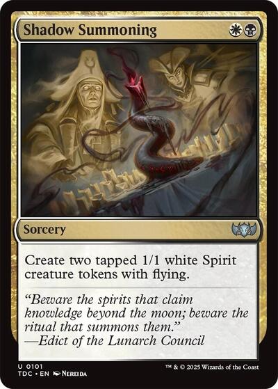 Shadow Summoning (Commander: Tarkir: Dragonstorm) Light Play